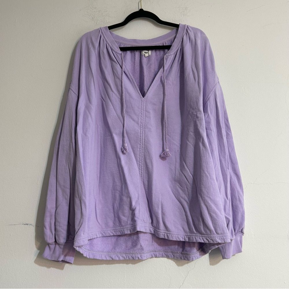 Aerie Easy Street Pullover Oversized Sweatshirt Lavender Size Medium Casual Cozy